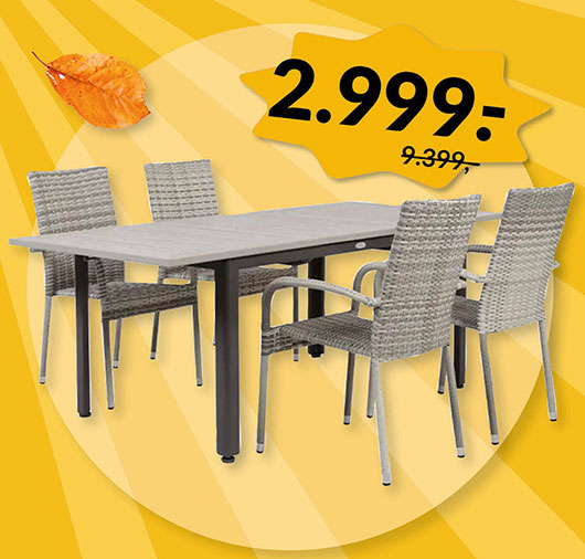 NYDALA GENEVE HAVEMØBELSÆT - EFTERÅRSSALG